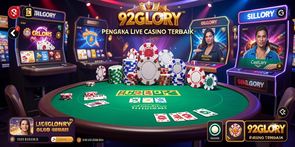Gameplay Live Casino yang mendebarkan di aplikasi 92GLORY.