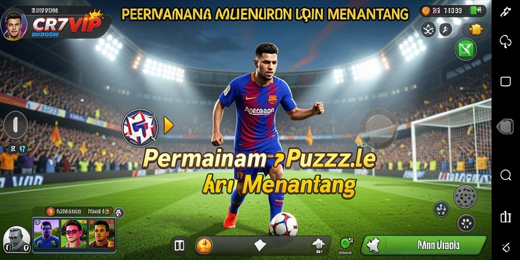Screenshot Gameplay CR7VIP dengan tantangan Puzzle yang seru.