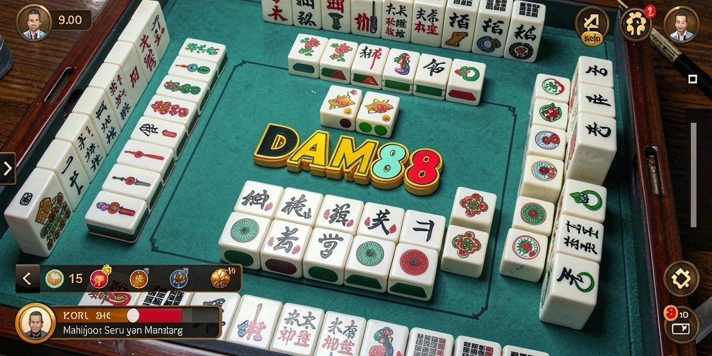 Screenshot gameplay <strong>DAM88</strong> menunjukkan pengalaman bermain Mahjong yang mengasyikkan.
