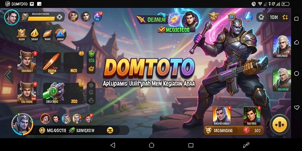 Screenshot utama DOMTOTO menunjukkan antarmuka pengguna yang sederhana dan fungsional.