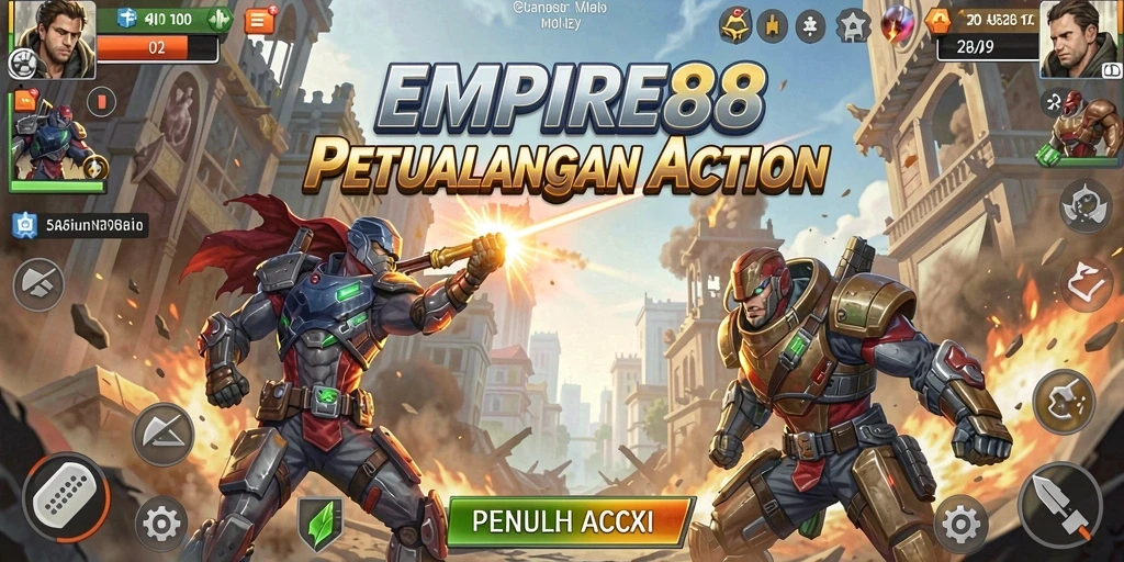 Screenshot gameplay EMPIRE88 menampilkan pertarungan aksi yang intens.