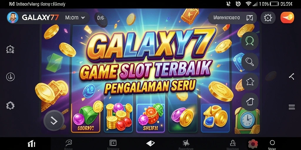 Screenshot gameplay GALAXY77 dengan grafis slot yang menarik.