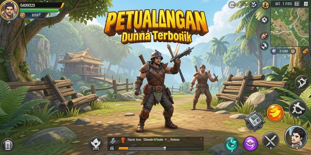 Screenshot menunjukkan eksplorasi mendalam dalam dunia Open World GATOTKACA123.
