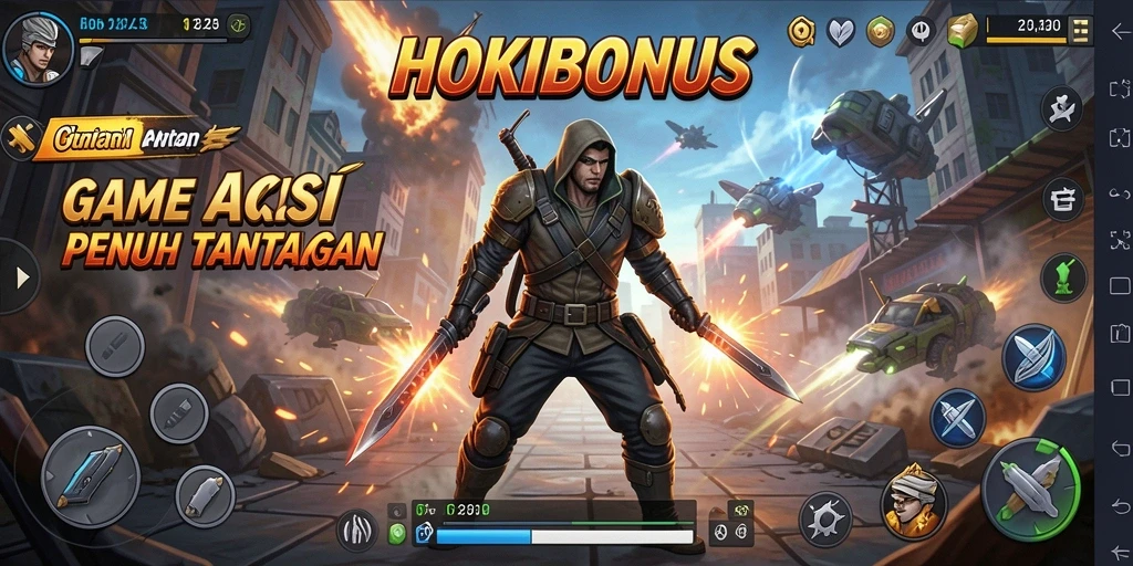 Screenshot gameplay HOKIBONUS yang menampilkan aksi mendebarkan.