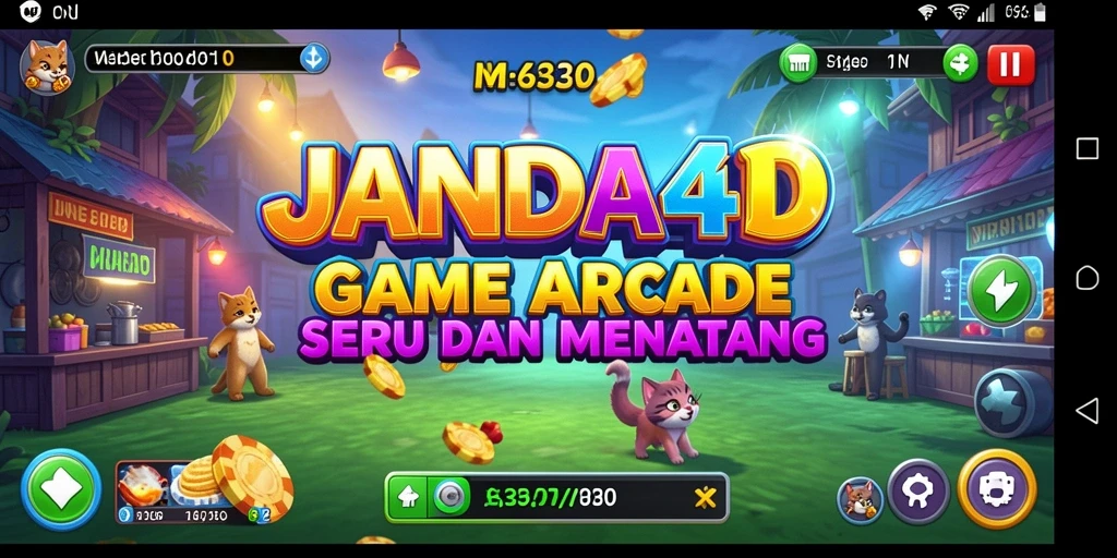 Tampilan gameplay seru dari JANDA4D yang menguji kecepatan dan ketangkasan.