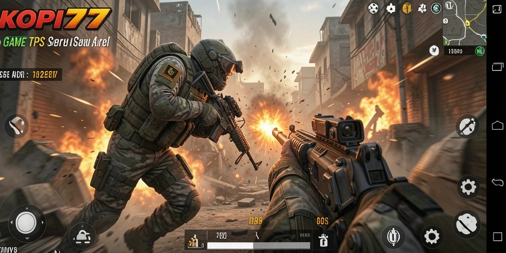 Tampilan gameplay TPS KOPI77 yang mendebarkan dan interaktif.