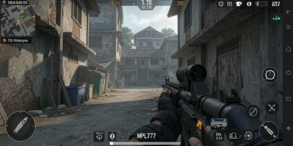 Tampilan gameplay intens dari MPL777 memperlihatkan aksi tembak-menembak yang mendebarkan.