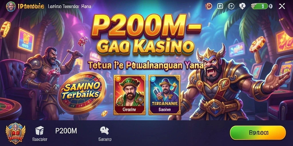 Tampilan gameplay seru di P200M dengan banyak pilihan permainan Kasino.