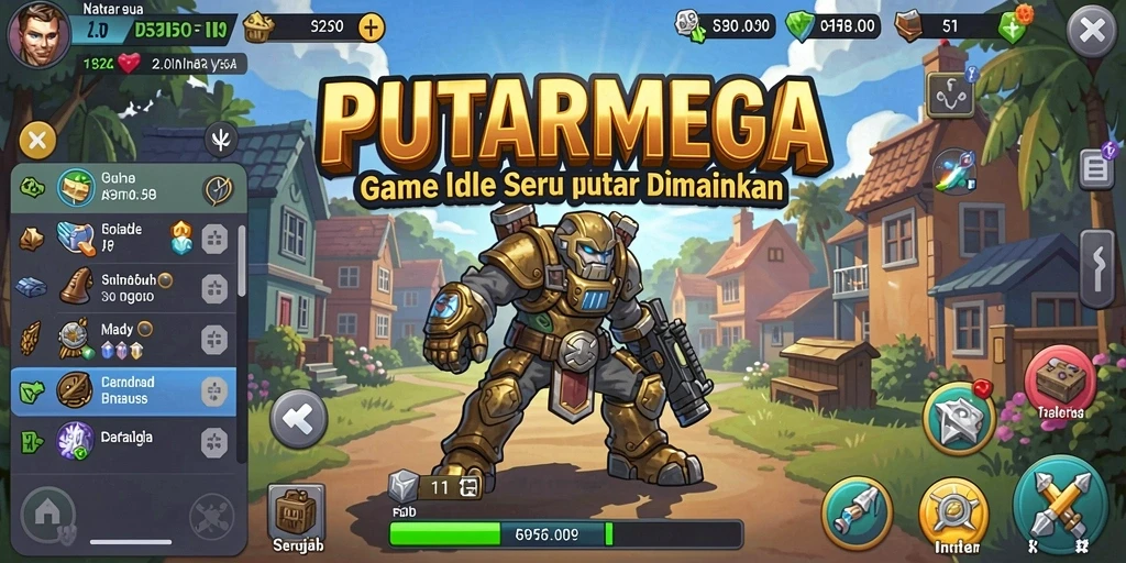 Gameplay PUTARMEGA yang menarik dan menenangkan.