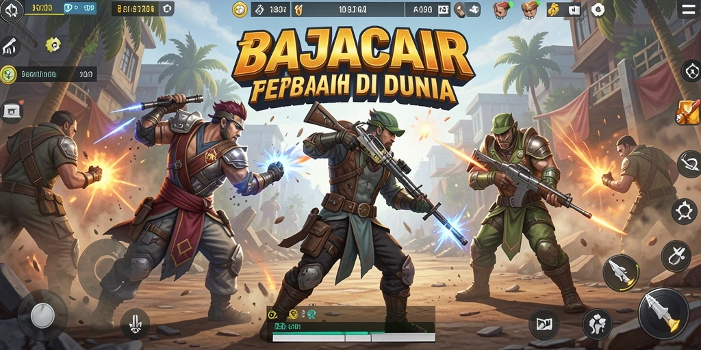 Tampilan gameplay RAJACAIR dengan aksi seru di arena pertempuran.