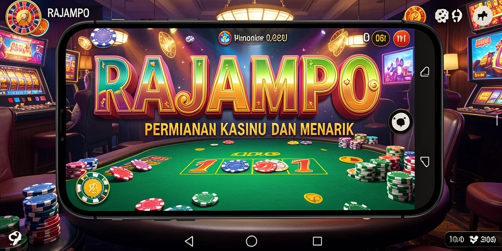 Tampilan gameplay mendebarkan di RAJAMPO dengan berbagai pilihan permainan Kasino.