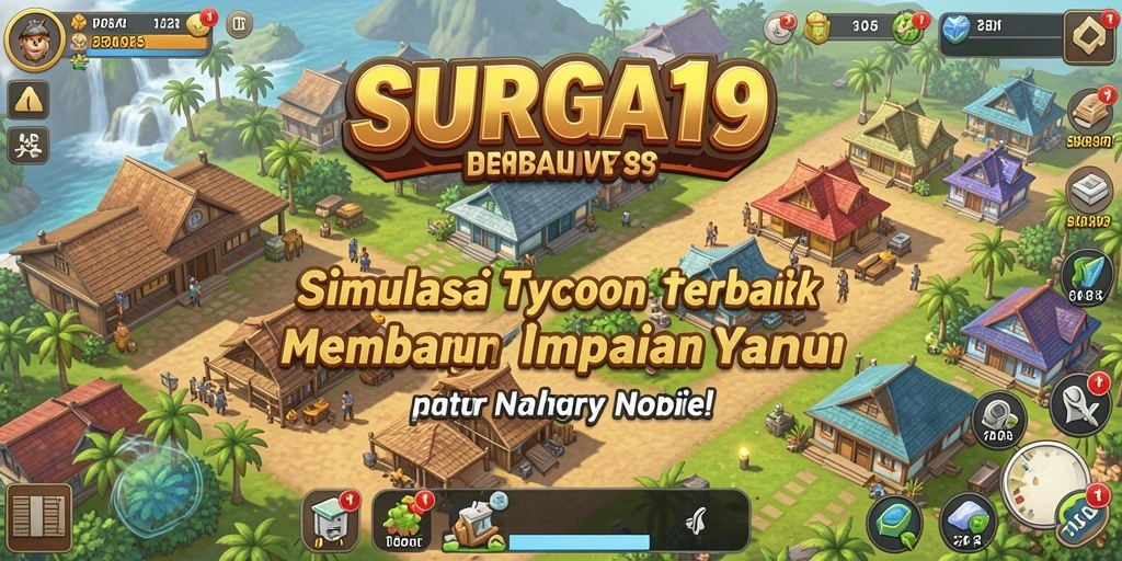 Tampilan gameplay menakjubkan dari SURGA19 yang penuh strategi Tycoon.