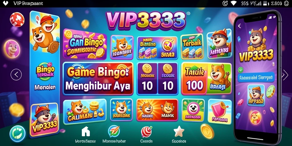 Screenshot utama VIP333 menampilkan pemain yang antusias dalam permainan Bingo.